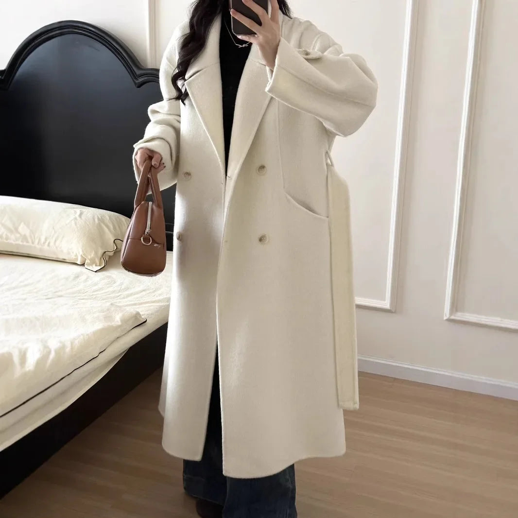 Amelie | Eleganter Wollmantel für Damen midi