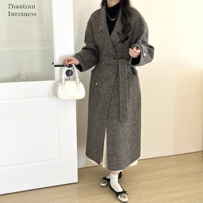 Amelie | Eleganter Wollmantel für Damen midi
