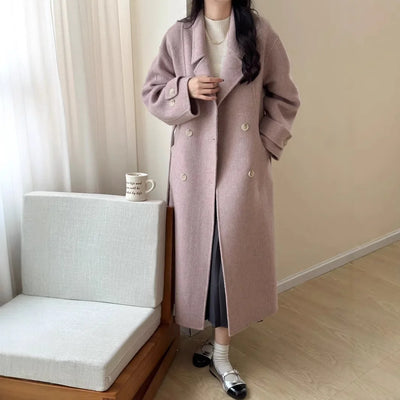 Amelie | Eleganter Wollmantel für Damen midi