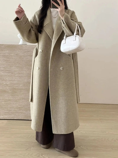 Amelie | Eleganter Wollmantel für Damen midi