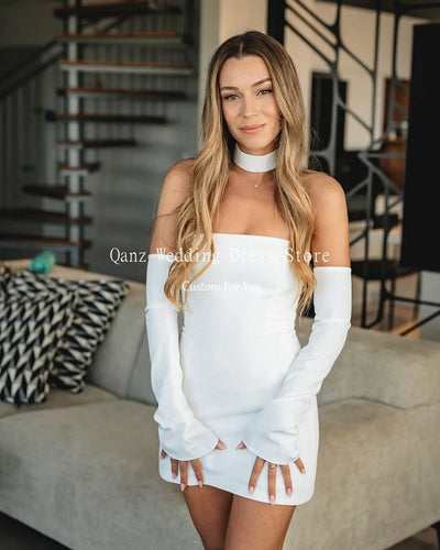 Amelie | Elegantes Abschlusskleid für Damen mit Abnehmbaren Ärmeln