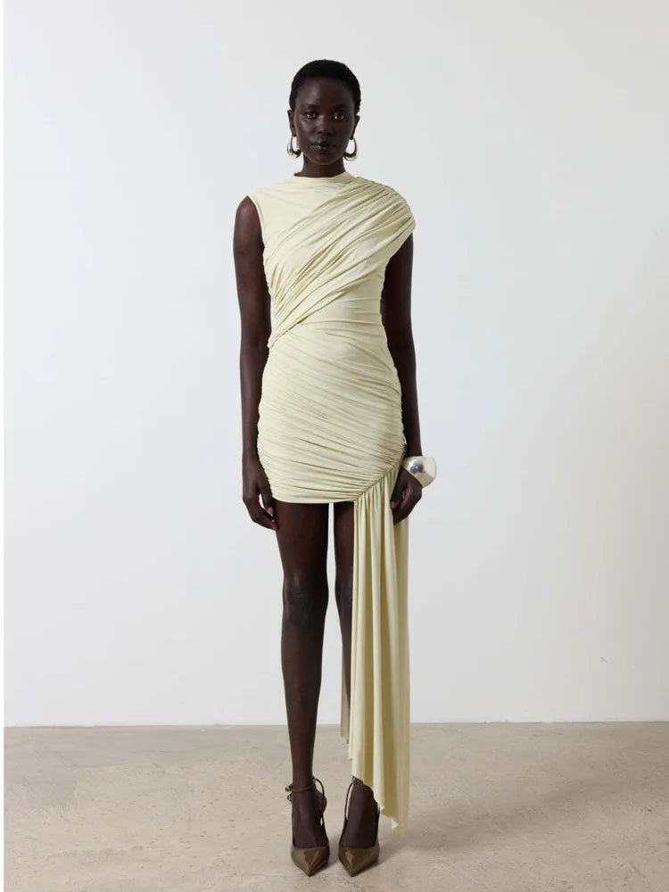 Amelie | Elegantes Mini-Kleid für Damen mit Drapierung
