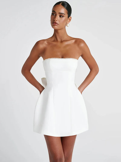 Amelie | Elegantes Minikleid für Damen festlich ohne Träger