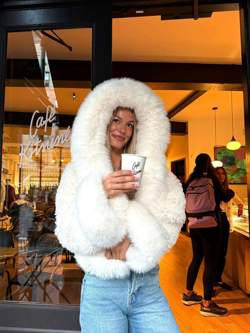Amelie | Flauschige Damenjacke aus Kunstpelz Herbst