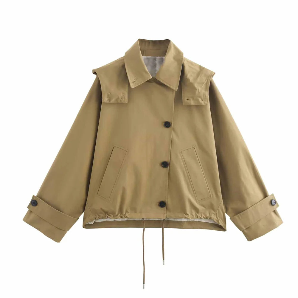 Amelie | Lässiger Kapuzenmantel für Damen Herbst