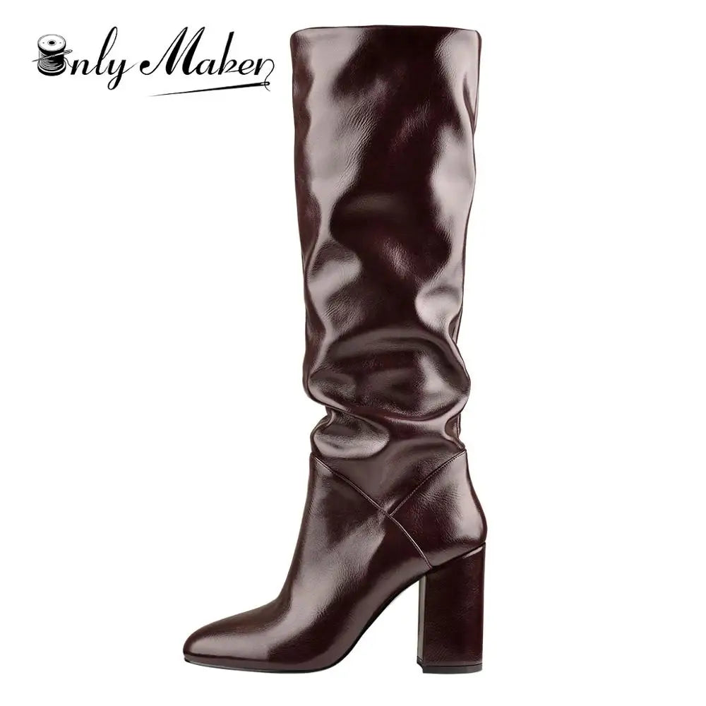 Amelie | Modische Damenstiefel aus Kunstleder für Herbst