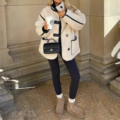 Amelie | Modische Teddyjacke für Damen Winter warm