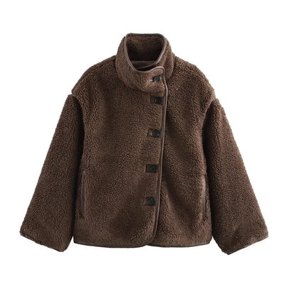 Amelie | Modische Teddyjacke für Damen Winter warm