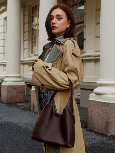 Amelie | Stilvolle Kunstlederhandtasche für Damen Schwarz