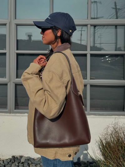 Amelie | Stilvolle Kunstlederhandtasche für Damen Schwarz