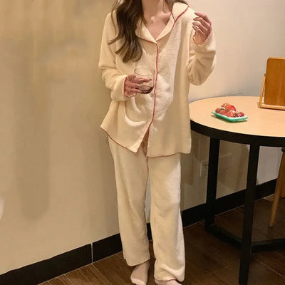 Amelie | Weicher Flanell-Pyjama für Damen lang Herbst 5