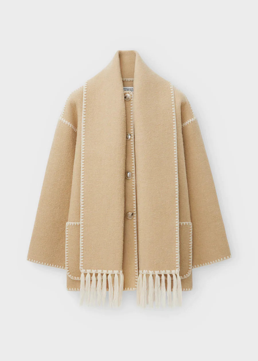 Antonia | Elegante Damenjacke mit Schal für Winter