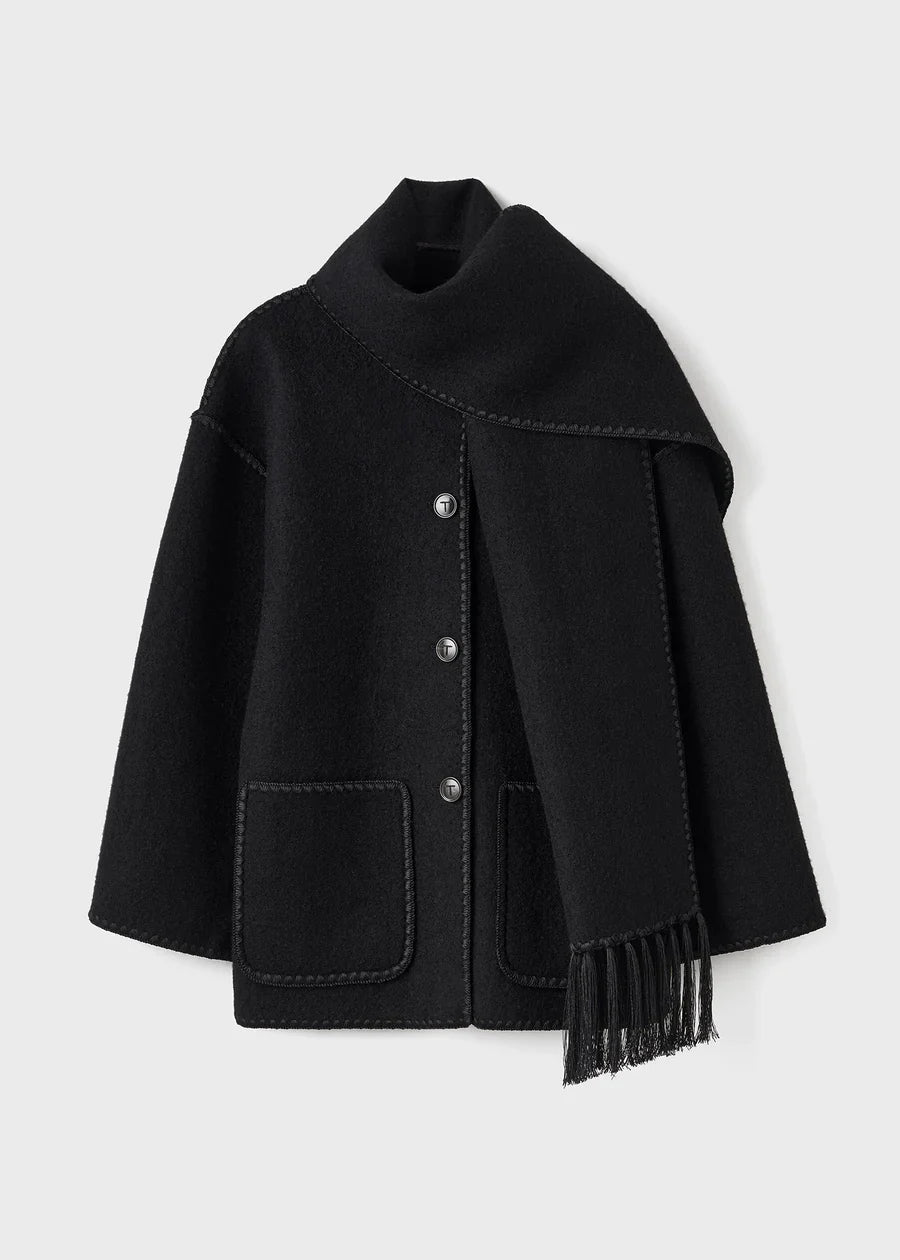 Antonia | Elegante Damenjacke mit Schal für Winter