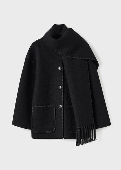 Antonia | Elegante Damenjacke mit Schal für Winter