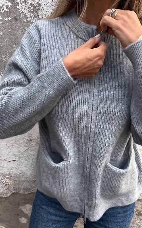 Aurora | Elegante Baumwolljacke für Damen mit Reißverschluss