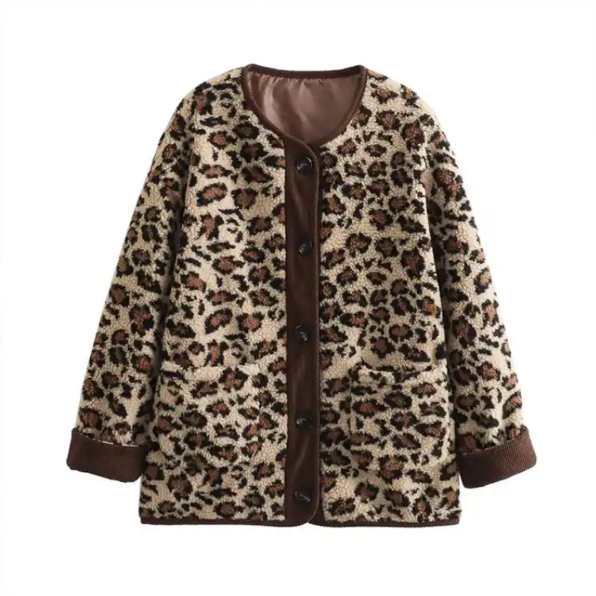 Bernadette | Stilvolle Leopardjacke für Damen warm