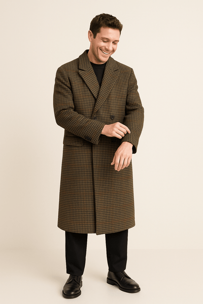 Caleb | Eleganter Karomantel für Herren Winter