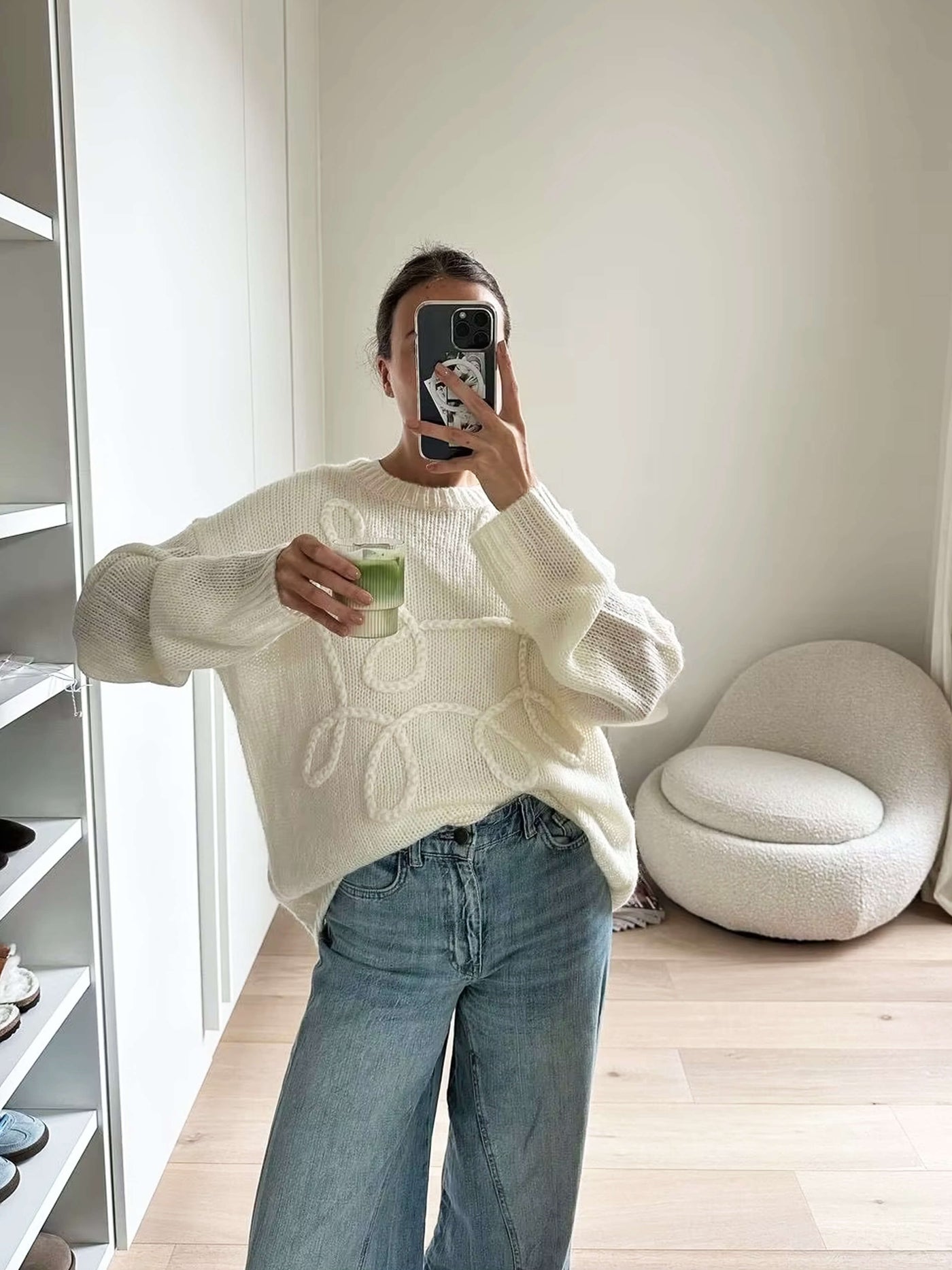 Catherine | Eleganter Wollpullover für Damen warm langarm