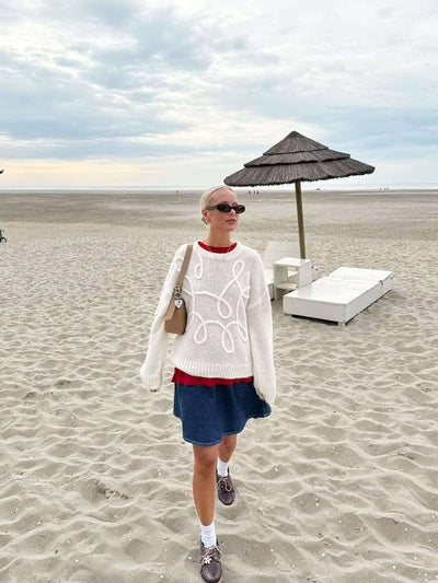 Catherine | Eleganter Wollpullover für Damen warm langarm