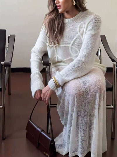 Catherine | Eleganter Wollpullover für Damen warm langarm