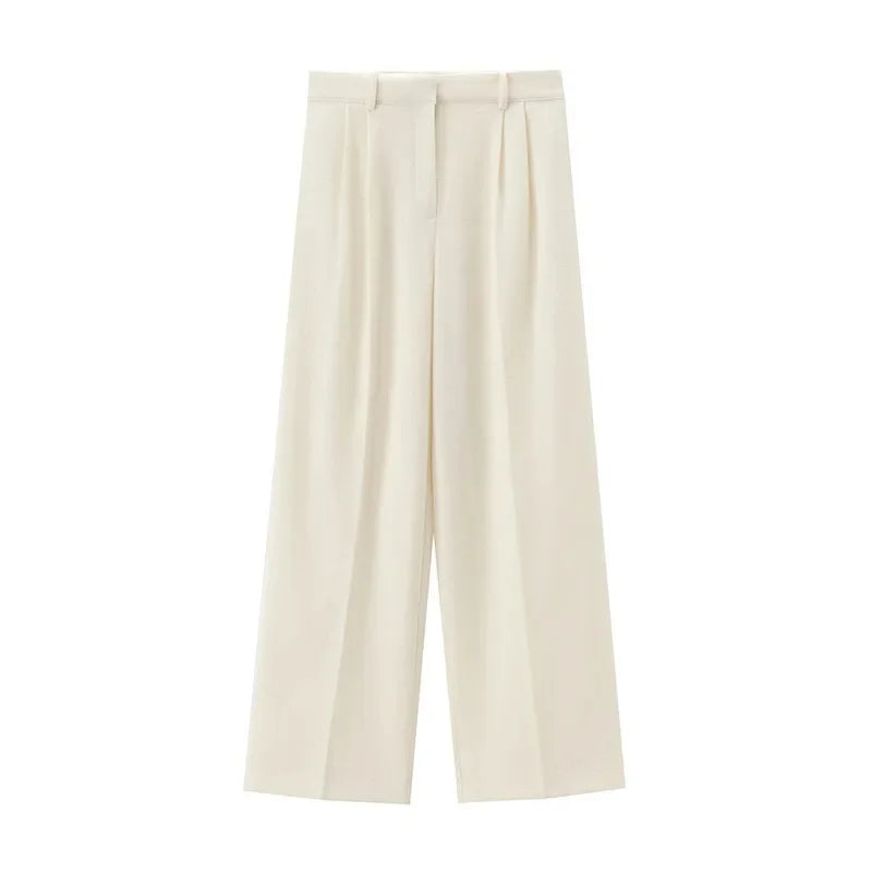 Clara | Elegante Hochbundhose für Damen weit