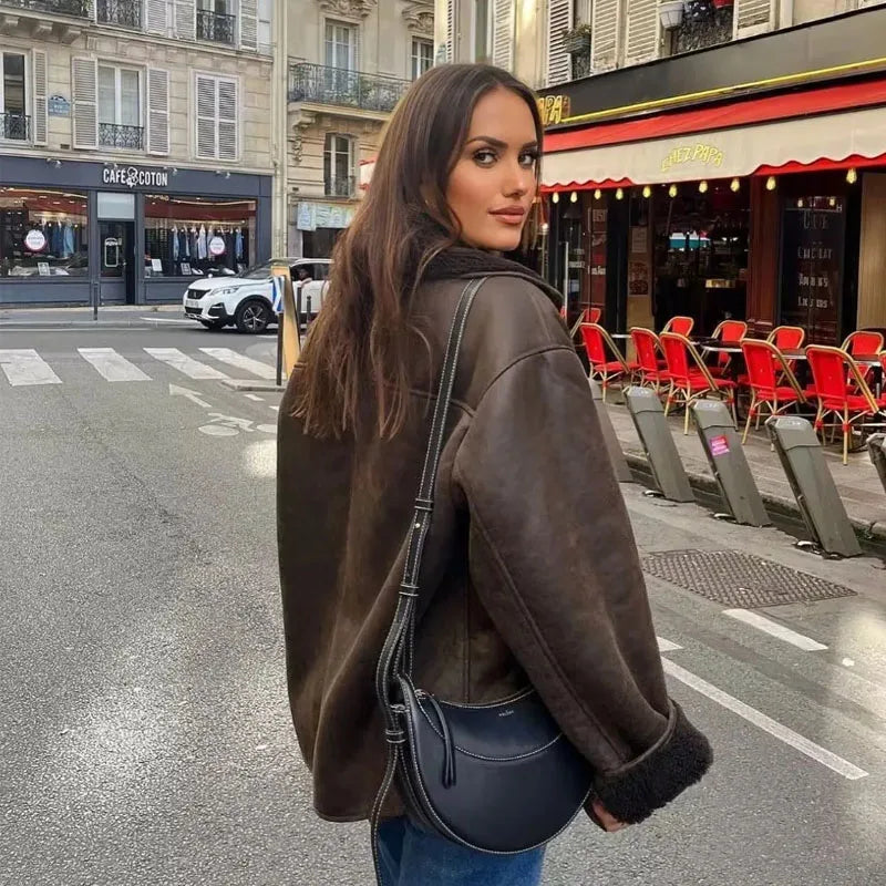 Clara | Elegante Kunstlederjacke für Damen Herbst