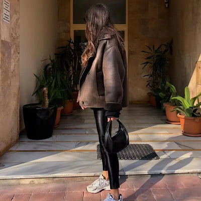 Clara | Elegante Kunstlederjacke für Damen Herbst