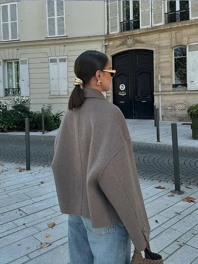 Clara | Elegante Wolljacke für Damen Herbst langarm