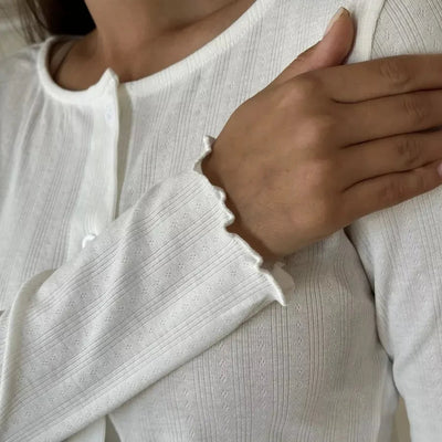 Clara | Eleganter Baumwollpyjama für Damen lang 2