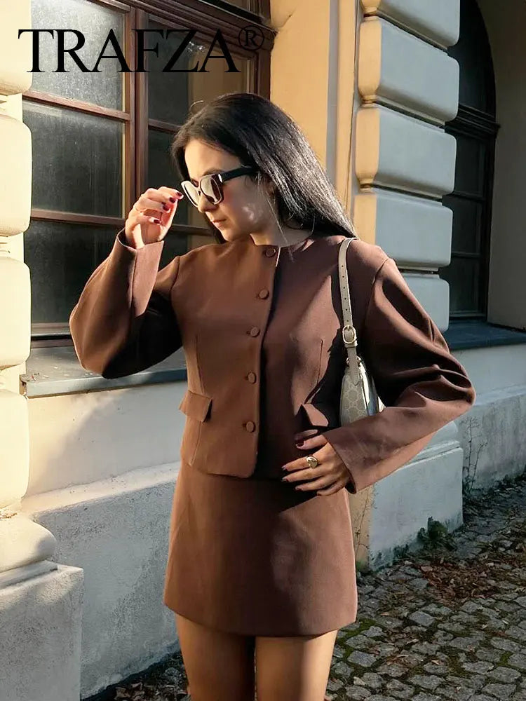 Clara | Eleganter Blazer Damen Beige für Herbst