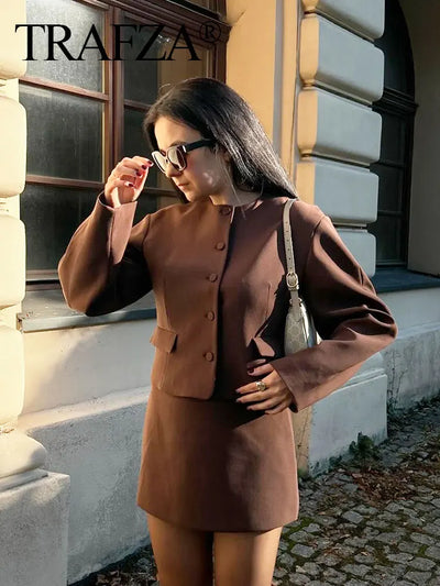 Clara | Eleganter Blazer Damen Beige für Herbst