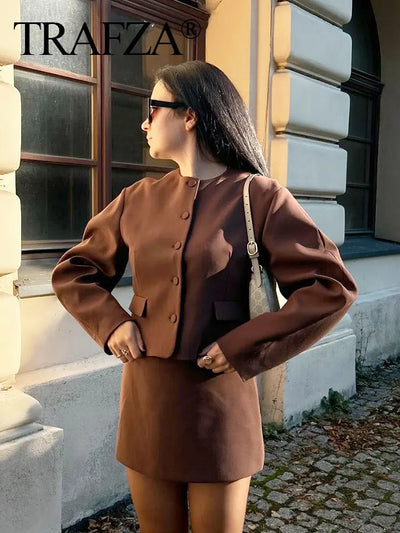 Clara | Eleganter Blazer Damen Beige für Herbst