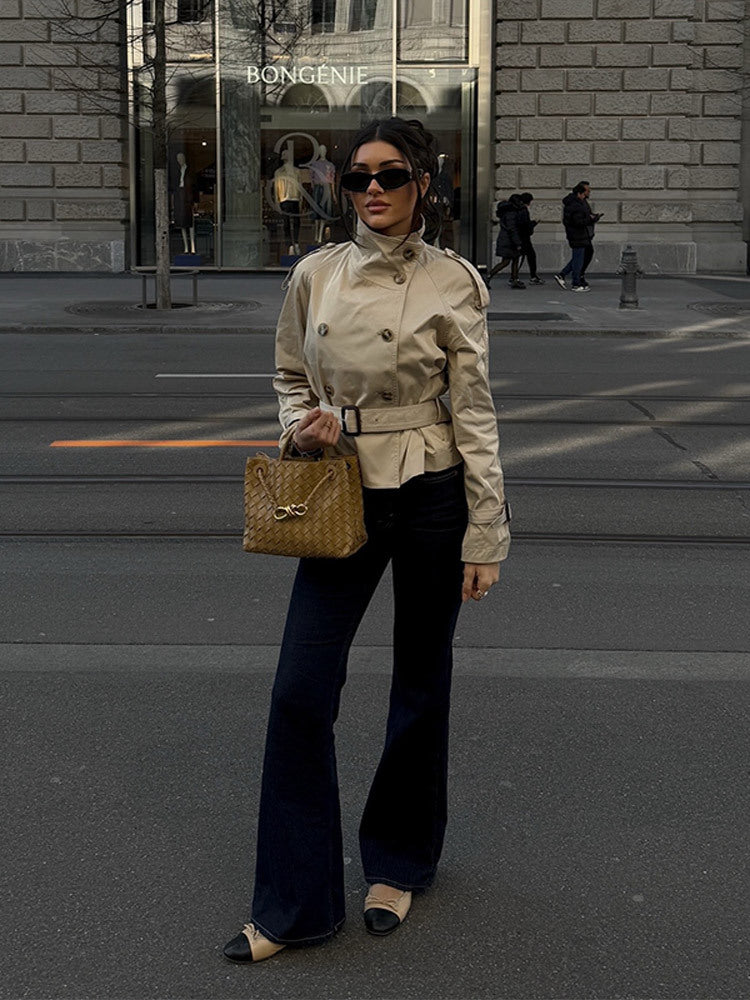 Clara | Eleganter Langer Damenmantel Wasserdicht