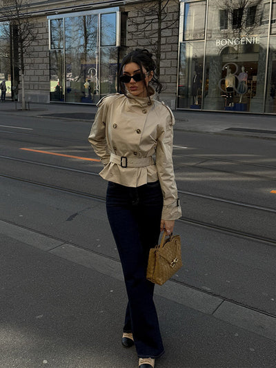Clara | Eleganter Langer Damenmantel Wasserdicht