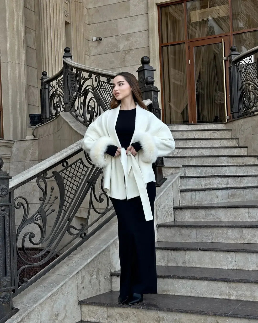 Clara | Eleganter Wollmantel für Damen Winter beige 6