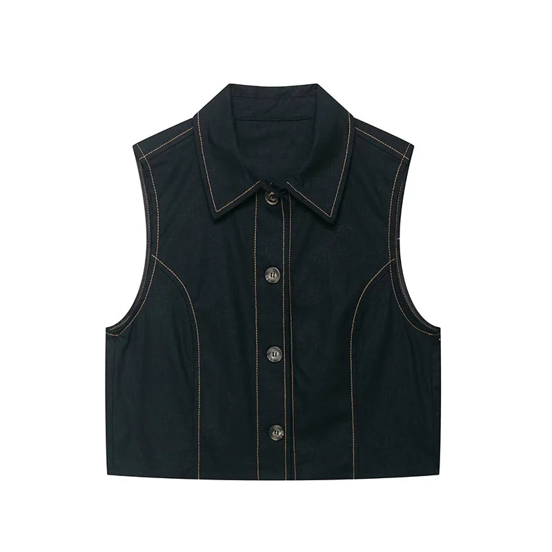 Clara | Elegantes Damen Outfit Set aus Crop Top und Hose Herbst 6