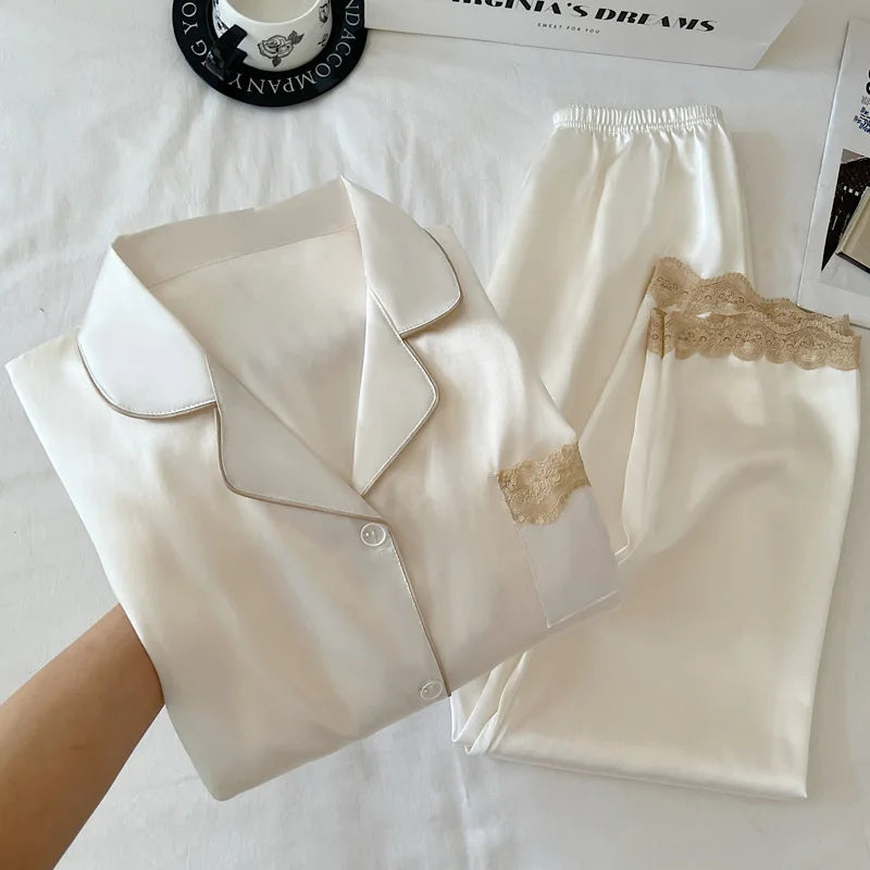 Clara | Elegantes Nachtwäsche-Set für Damen Eisseide Herbst 0