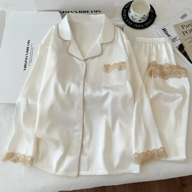 Clara | Elegantes Nachtwäsche-Set für Damen Eisseide Herbst 1