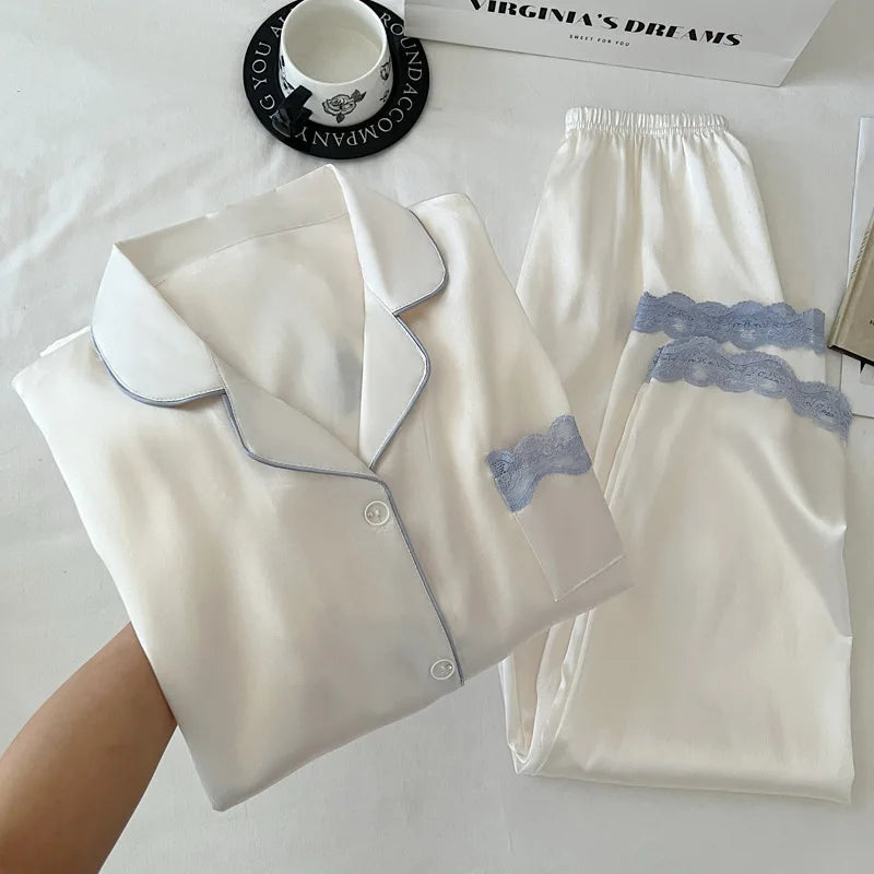 Clara | Elegantes Nachtwäsche-Set für Damen Eisseide Herbst 6