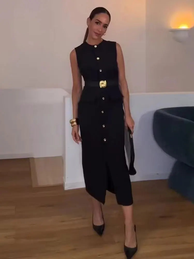 Clara | Elegantes Schwarzes Kleid für Damen Sommer