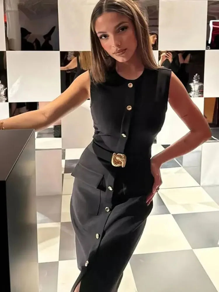 Clara | Elegantes Schwarzes Kleid für Damen Sommer