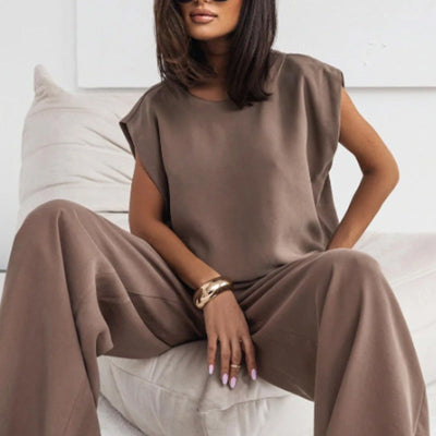 Clara | Elegantes Set aus T-Shirt und Hosen für Damen