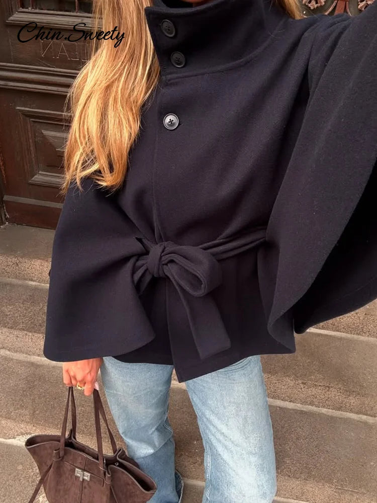 Clara | Elegantes Wollcape für Damen Herbst