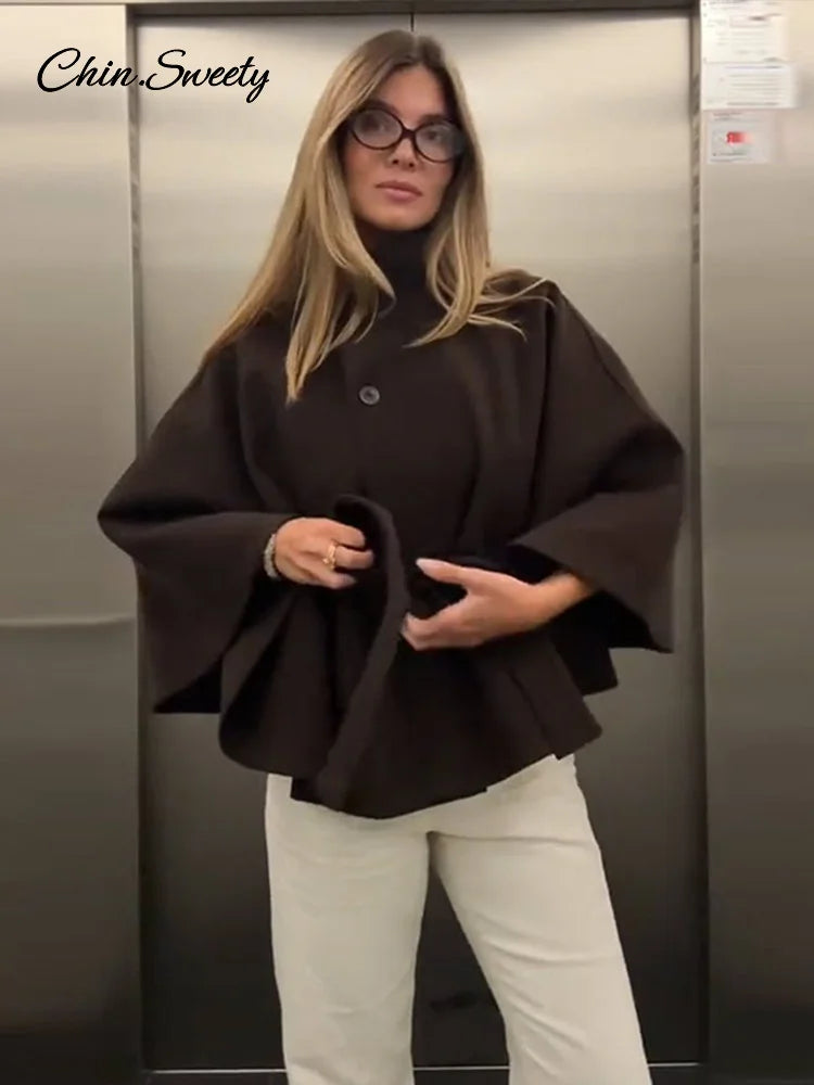 Clara | Elegantes Wollcape für Damen Herbst