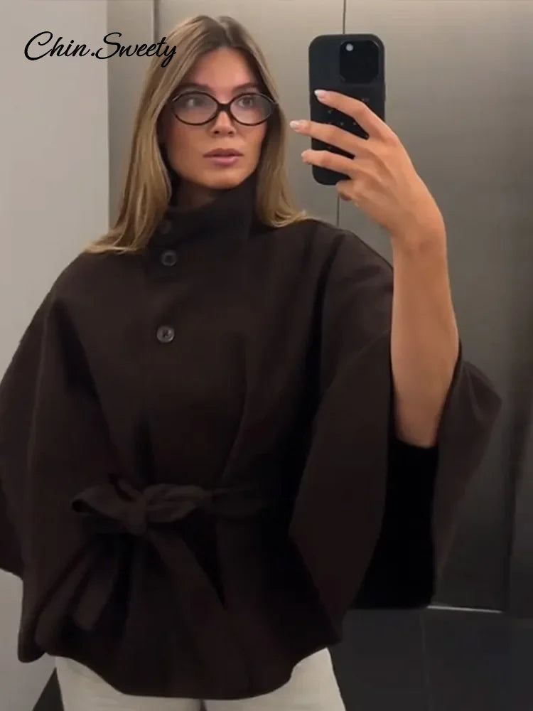 Clara | Elegantes Wollcape für Damen Herbst