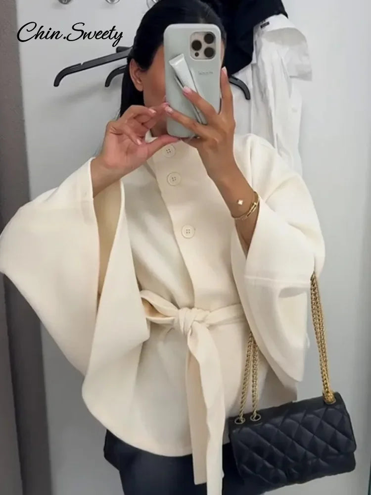 Clara | Elegantes Wollcape für Damen Herbst