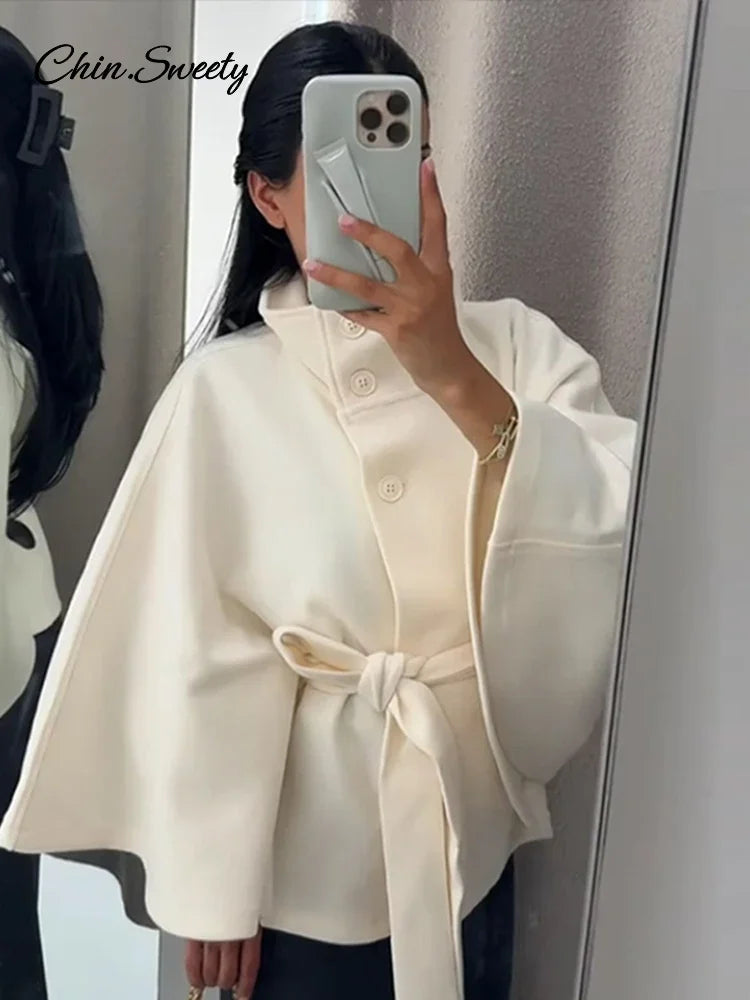 Clara | Elegantes Wollcape für Damen Herbst