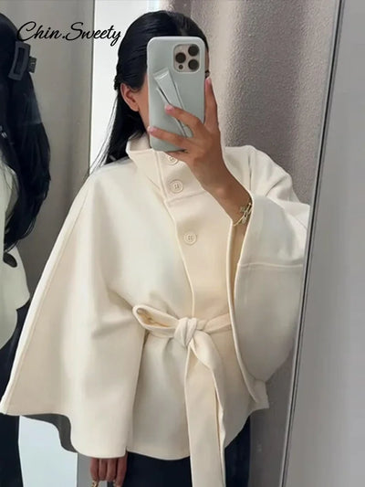 Clara | Elegantes Wollcape für Damen Herbst