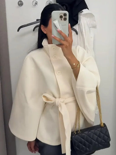 Clara | Elegantes Wollcape für Damen Herbst