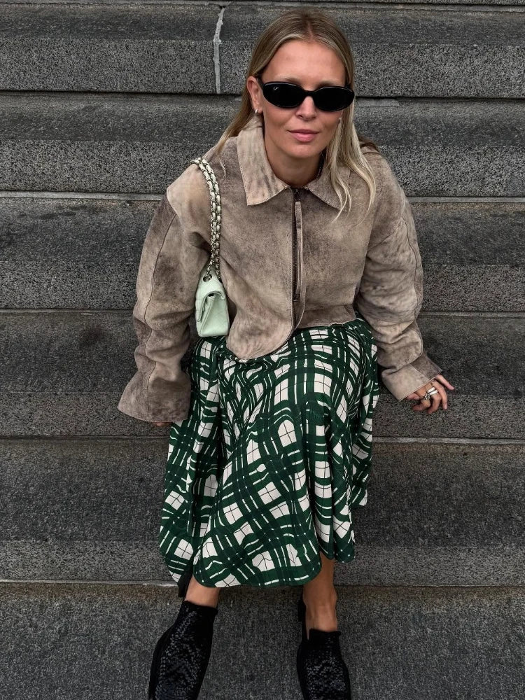 Clara | Lässige Kurzjacke aus PU-Leder für Damen Herbst